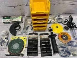 lot 176 image: Large Lot of Hand Tools, Angle Grinder Accessories