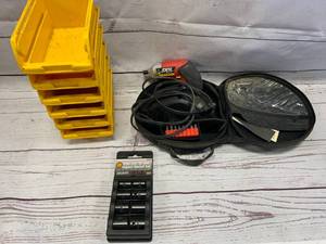 lot 179 image: Skil Lithium Screwdriver, Socket Set, Mini Bins