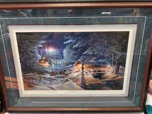 lot 189 image: Terry Redlin Numbered Evening Frost 27 x 36