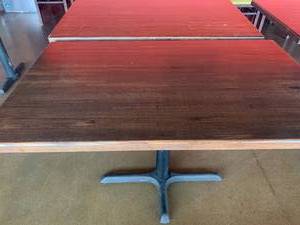 Lot of 2 Tables w Heavy Bases (30 x 48 x 30 tall)