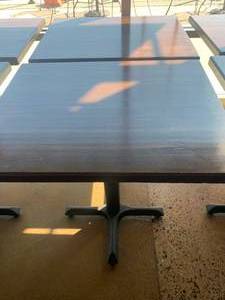 Lot of 2 Tables w Heavy Bases (24 x 30 x 30 tall)