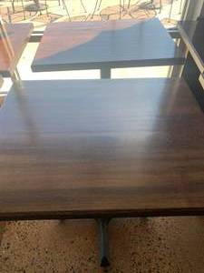 Lot of 2 Tables w Heavy Bases (24 x 30 x 30 tall)