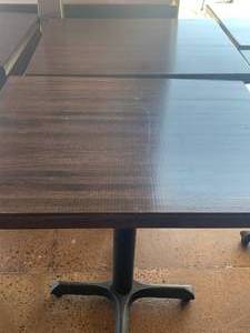 Lot of 2 Tables w Heavy Bases (24 x 30 x 30 tall)