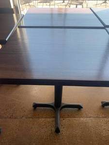 Lot of 2 Tables w Heavy Bases (24 x 30 x 30 tall)