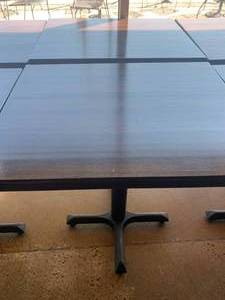 Lot of 2 Tables w Heavy Bases (24 x 30 x 30 tall)
