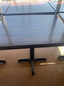 Lot of 2 Tables w Heavy Bases (24 x 30 x 30 tall)
