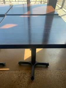 Lot of 2 Tables w Heavy Bases (24 x 30 x 30 tall)