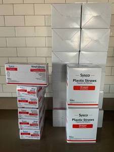 Lot of 7000 Straws & 600 Food Service Gloves