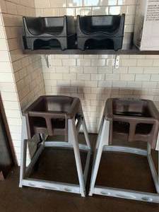 Lot of 2 High Chairs & 2 Booster Seats