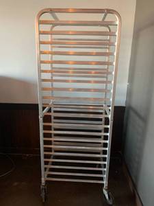 Rolling Aluminum Cart  (20 12 x 26 x 69 tall)