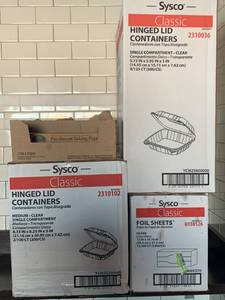 Hundreds of Hinged Containers, Foil Sheets, Parchment Paper