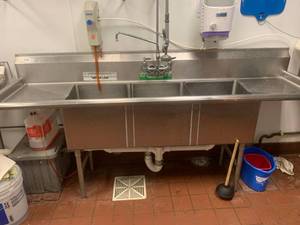 Stainless Steel Triple Sink
