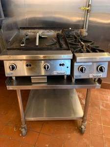 Garland Flat Top & 3 Burner Gas Hot Plate