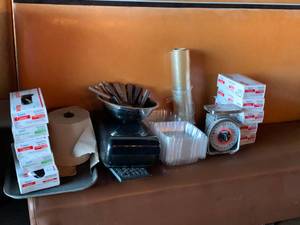 Large Lot of Kitchen Items, Gloves, Spatulas, and more