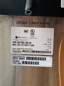 Bunn TB3Q Iced Ice Tea Brewer