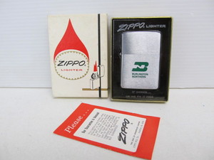 lot 98 image: Nice Vintage Burlington Northern Railroad ZIPPO Lighter wBox - 1971