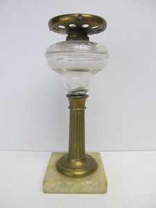lot 111 image: Orig Antique 1860s VaporOil Lamp by E.P. Dodge - Boston