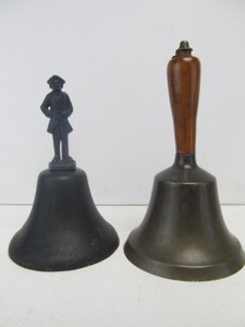lot 13 image: 2 Vintage & Antique Hand Bells