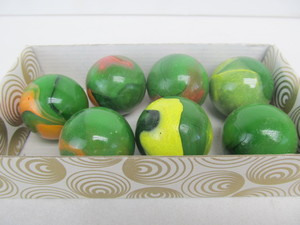lot 15 image: Lot of 7 LARGE Vintage Glass Marbles
