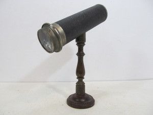 lot 75 image: Old Vintage 1930s Era Metal Kaleidoscope wWood Stand