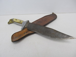 lot 47 image: 1950s Mexican Bone Handle Eagle Head Dagger