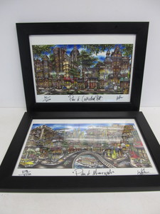 lot 170 image: 2 Signed Numbered MICHAEL BIRAWER Framed Prints - Pubs of Minneapolis & Saint Paul