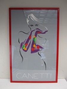 lot 172 image: Large Vintage 80s MICHEL CANETTI Screenprint Poster