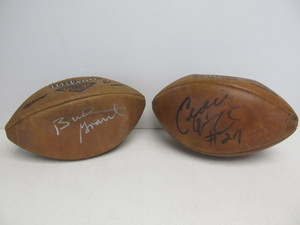 lot 181 image: 2 Full Size Autographed Footballs - Including Bud Grant