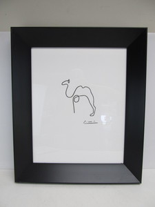 lot 188 image: Decorative Framed PICASSO Camel Drawing Print