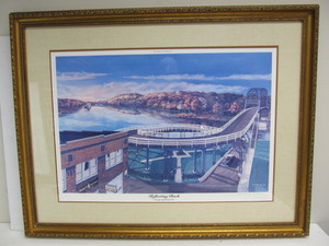 lot 190 image: Framed Signed David Geister Hastings Spiral Bridge Print - Reflecting Back