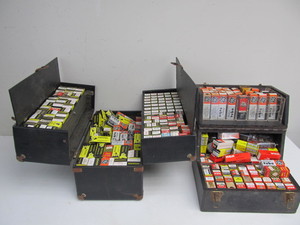 lot 89 image: 2 Cases FULL of Vintage Boxed Radio Tubes