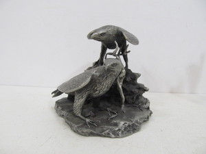 lot 283 image: Group of Franklin Mint Fine Pewter Bird Figures
