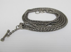 lot 254 image: Signed Italian Sterling Silver Triple-Strand Necklace