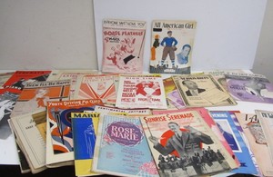 lot 148 image: Large Lot of Vintage Sheet Music