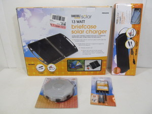 lot 157 image: Group of Brand New THUNDERBOLT Solar Power Chargers & Accessories