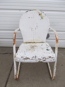 lot 291 image: Vintage Metal Springer Patio Chair