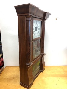 lot 303 image: Large Antique 1850s BIRGE, PECK & Company Triple Decker Shelf Clock