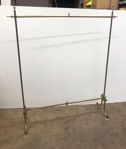lot 306 image: Old Vintage Hollywood Regency Brass Quilt or Towel Hanging Rack