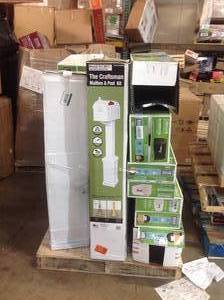lot 21 image: PALLET WITH ASSORTED MAILBOXES DIFFERENT SIZES & CONDITIONS