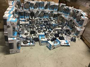 lot 57 image: PALLET OF MOEN SHOWER HEADS SOME NEW AND SOME NEVER USED