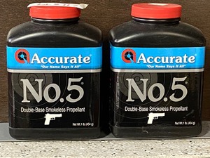 (2) 1# Cans Of Accurate No.5 Double...