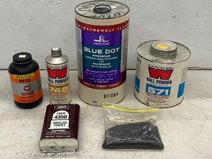 Box Of Assorted Gunpowder Cans  Tins