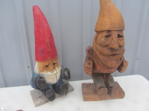 Chainsaw Carved Gnomes