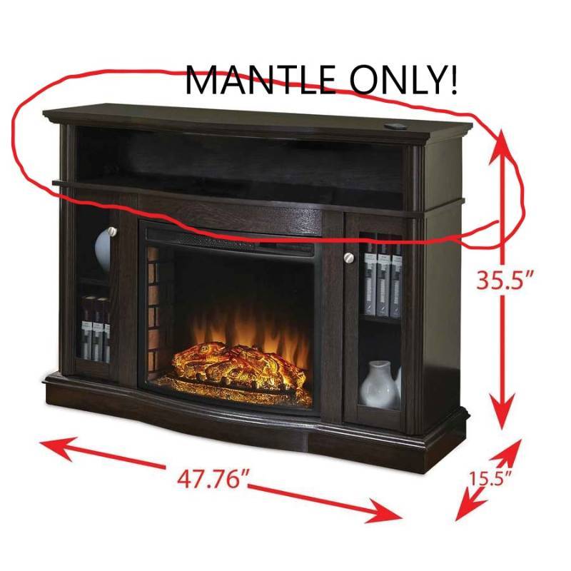 lot 103 image: Pleasant Hearth 47.76-in W Merlot Fan-forced Electric Fireplace 248-44-34M - MANTEL ONLY