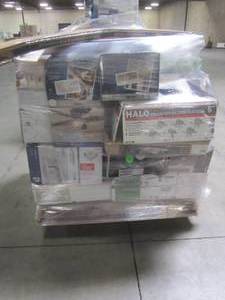 lot 400 image: WHOLESALE MIXED PALLET OF MISCELLANEOUS LIGHTING, AND CEILING FANS
