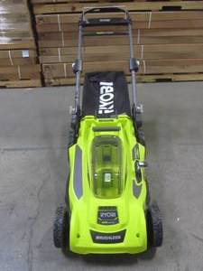 lot 1-712 image: Roybi 20 in. 40-Volt Brushless Lithium-Ion Cordless Battery Walk Behind Push Lawn Mower RY401110-Y