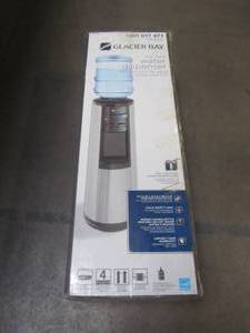 lot 861 image: Glacier Bay 3 Gal. or 5 Gal. Hot, Room and Cold Water Dispenser in Black and Stainless Steel VWD5446BLS-2-HDU