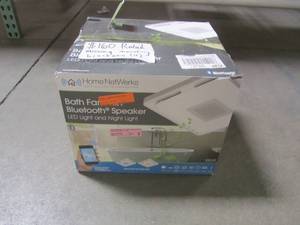 lot 873 image: Home NetWerks 110 CFM Square LED BT Bath Fan 7130-13-BT