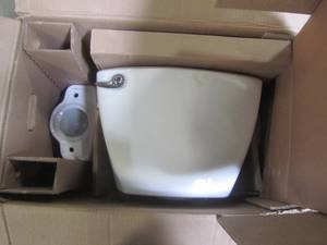 lot 894 image: American Standard Cadet 3 Right Height Complete 2-Piece 1.28 GPF Single Flush Round Toilet in White 3377128ST.020
