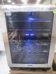 lot 224 image: Magic Chef 44 Bottle Dual Zone Wine Cooler in Stainless Steel HMWC44DZ